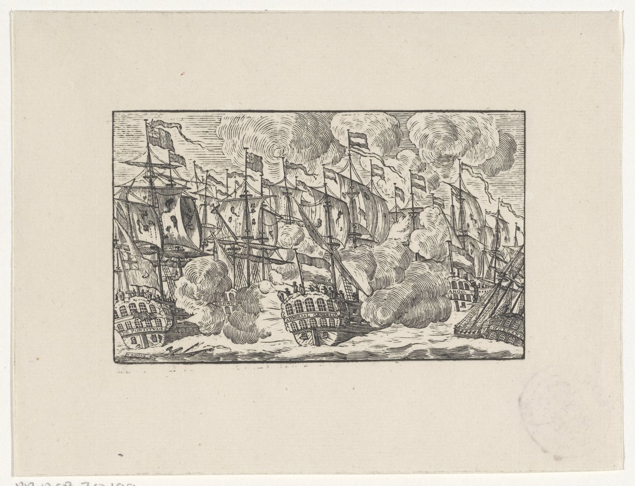 Battle of Dogger Bank on August 5, 1781 by Hendrik Numan