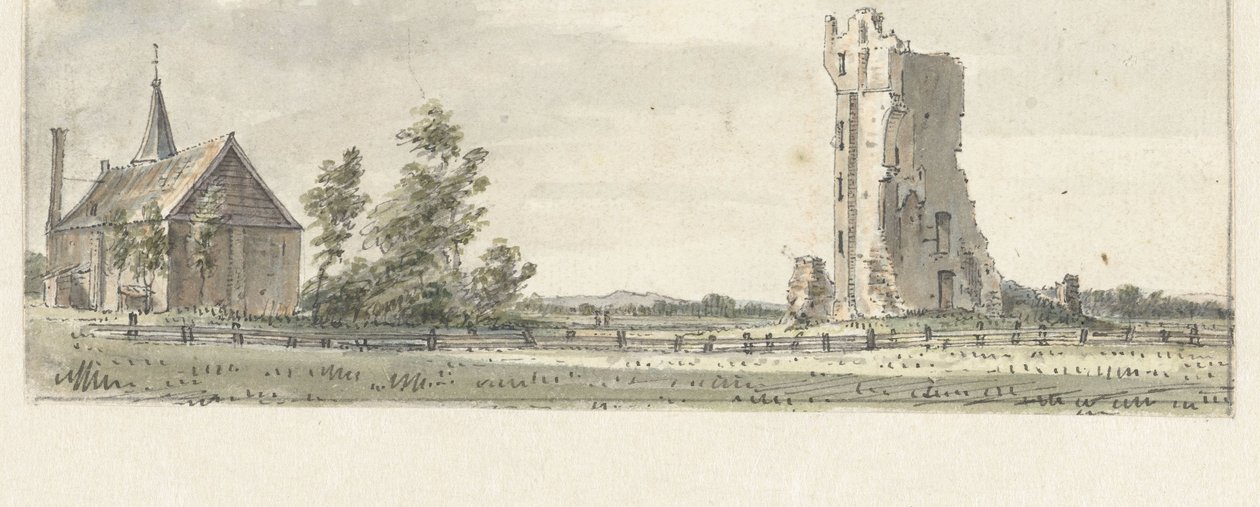 The Ruins of the House at Kleef near Haarlem by Hendrik Spilman