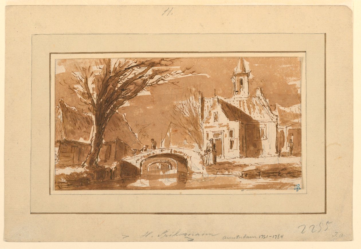 Town on a Canal, 1750–70 by Hendrik Spilman