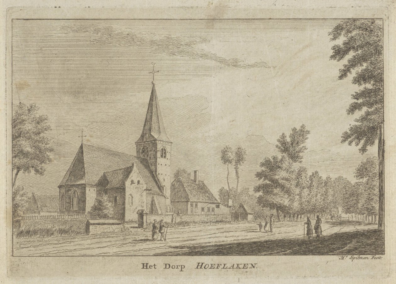 View of Hoevelaken, The Village Hoeflaken by Hendrik Spilman