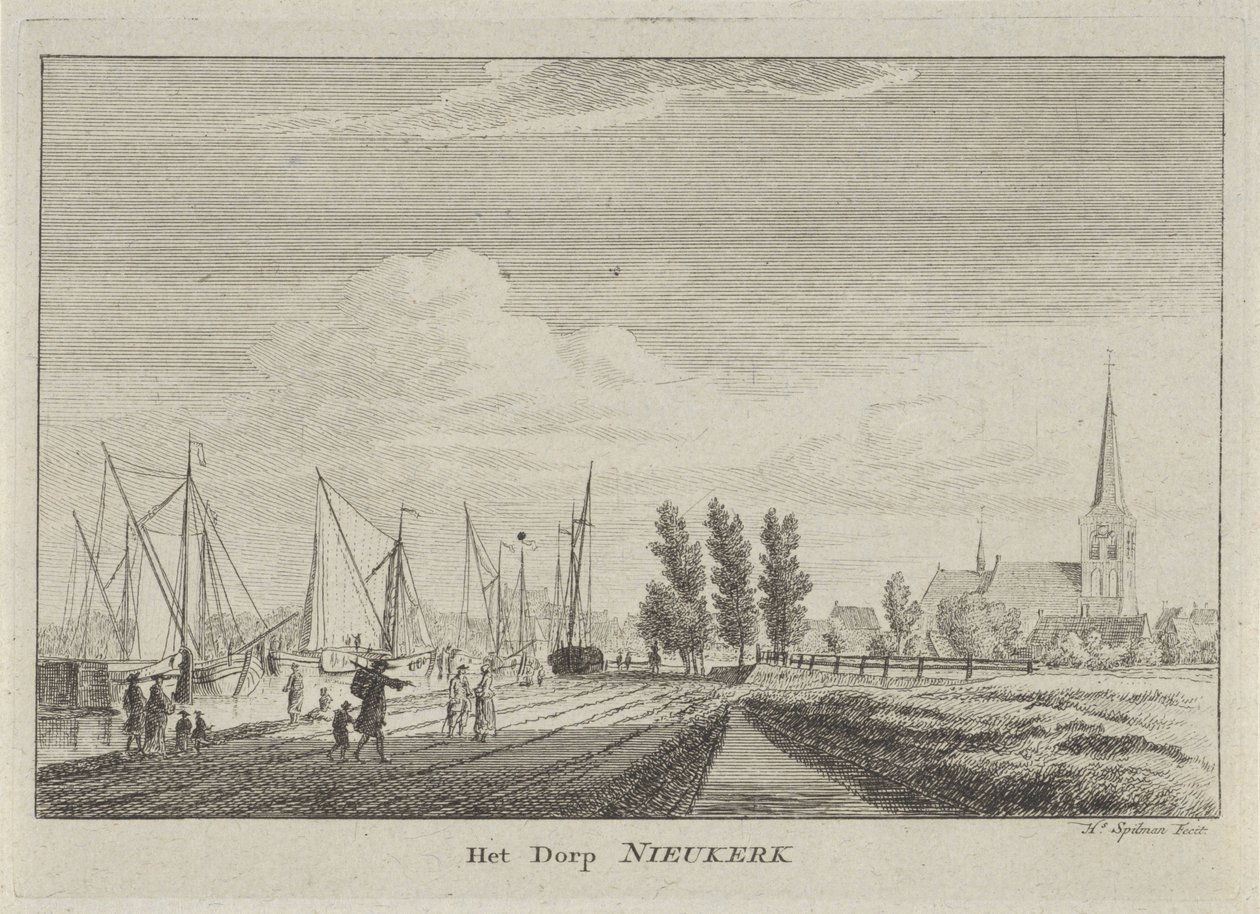 View of Nieuwerkerk aan den IJssel by Hendrik Spilman