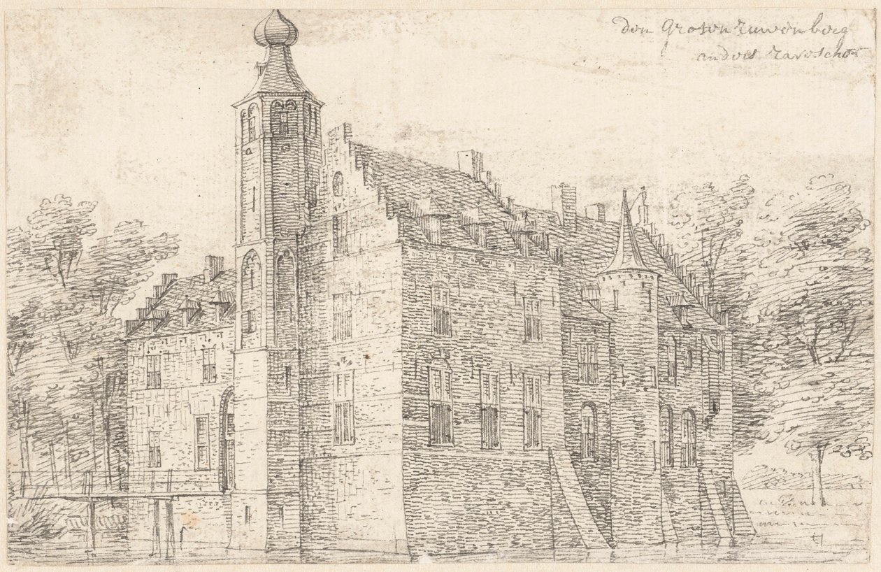 The Castle the Grote Ruwenberg near St. Michielsgestel by Hendrik Spilman