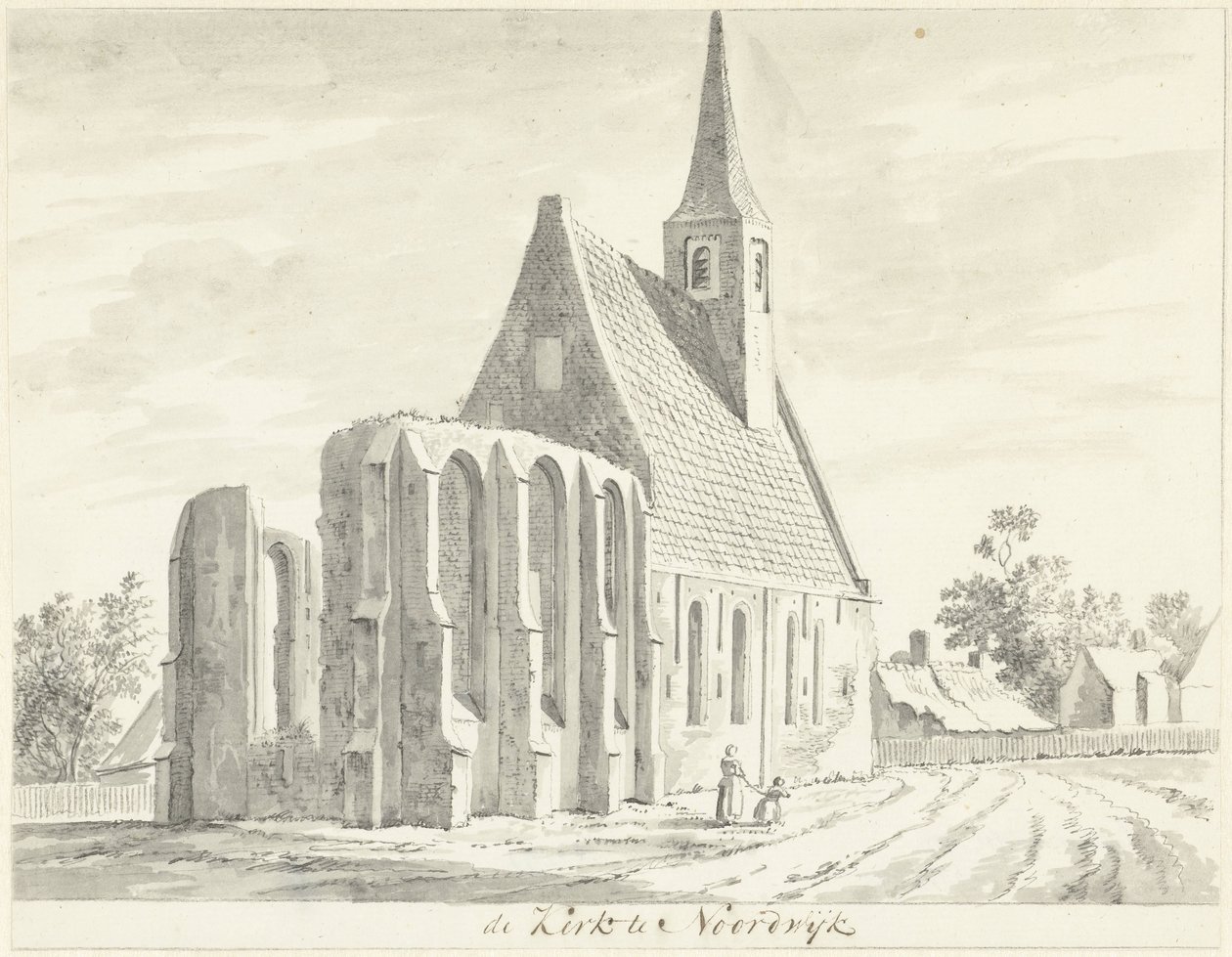 View of the White Church in Noordwijkerhout by Hendrik Tavenier