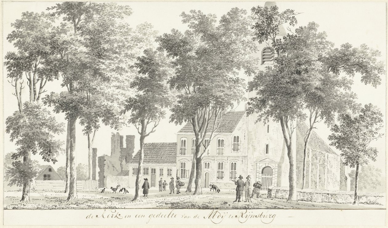 Church and Part of the Ruins of the Abbey in Rijnsburg by Hendrik Tavenier