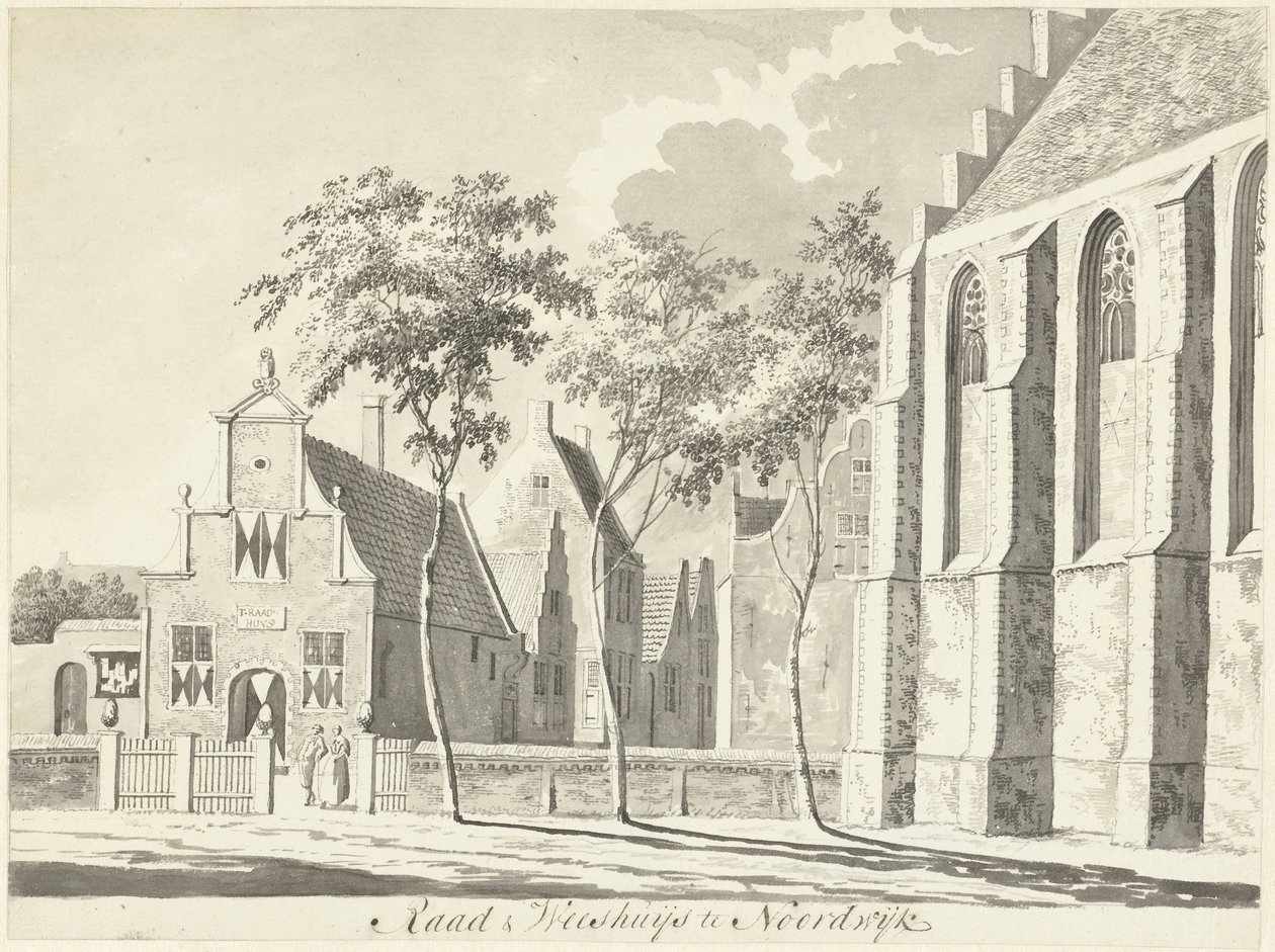 Town Hall and Orphanage in Noordwijk by Hendrik Tavenier