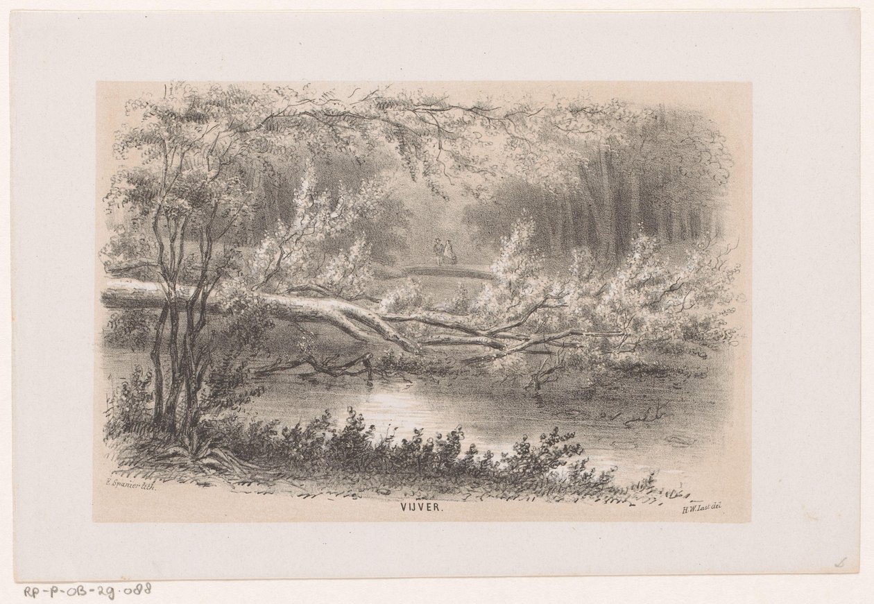 Fallen Tree After the Storm of May 28, 1860 by Hendrik Wilhelmus Last