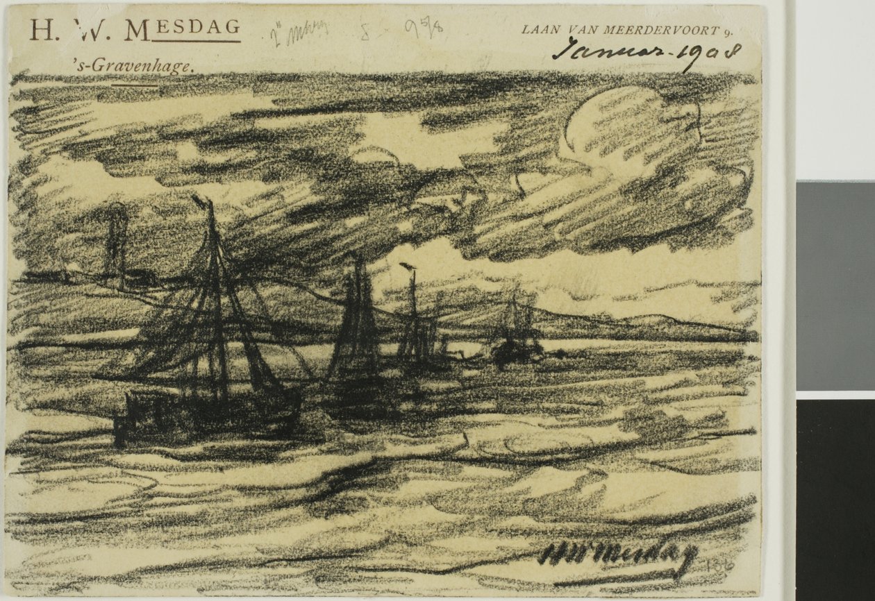 Ships at Sea by Hendrik Willem Mesdag