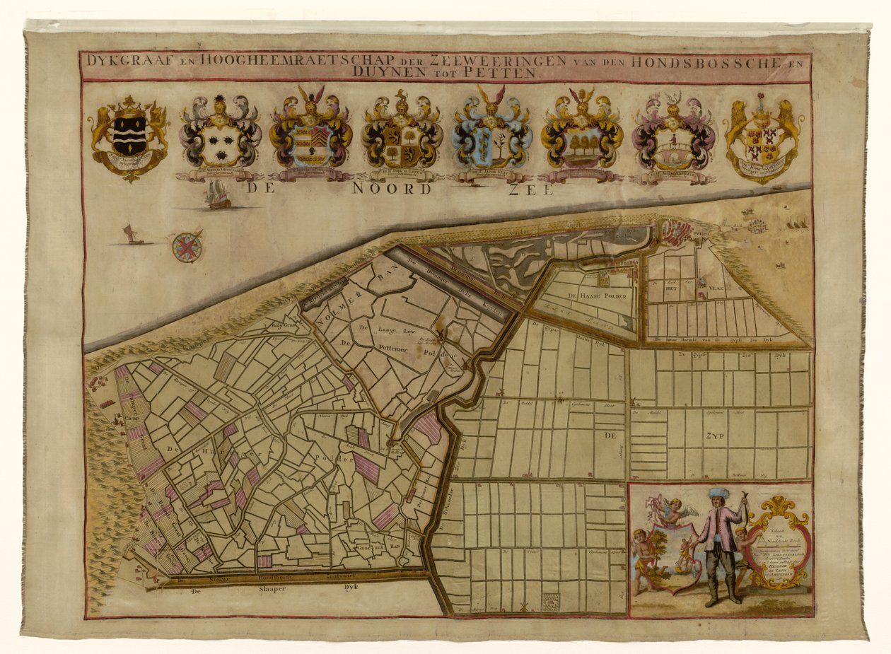Map of the Hondsbossche Sea Defense and the Dunes at Petten by Hendrik de Leth