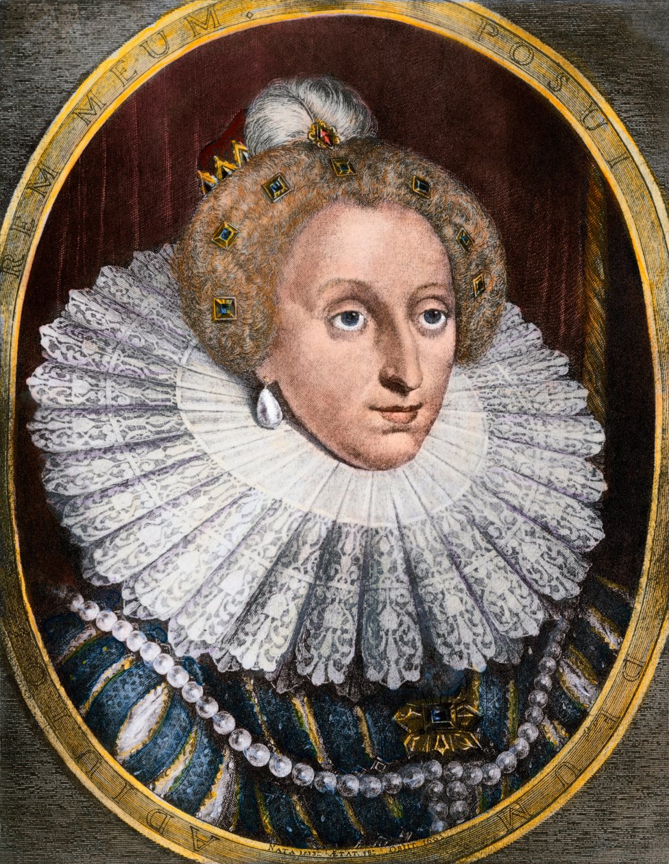 Portrait of Queen Elizabeth I of England (engraving) by Hendrik the Young Hondt