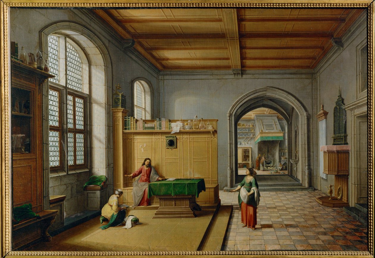Jesus in the house of Martha and Mary of Bethany by Hendrik van Steenwyck