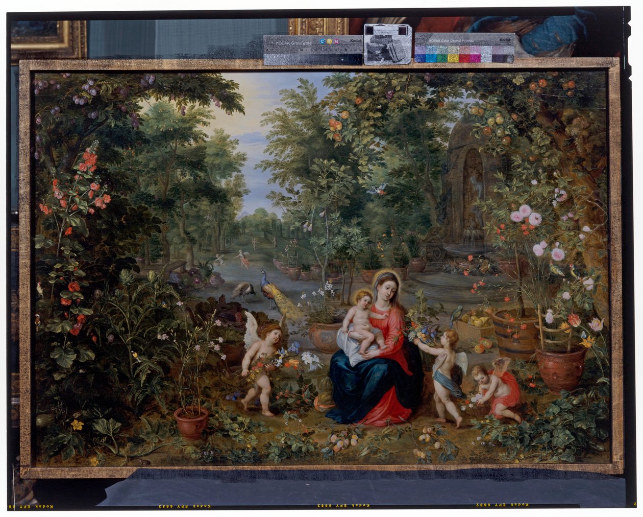 The Virgin and the Child Sitting in a Garden with Putti, Birds and Animals by Hendrik van the Elder Balen