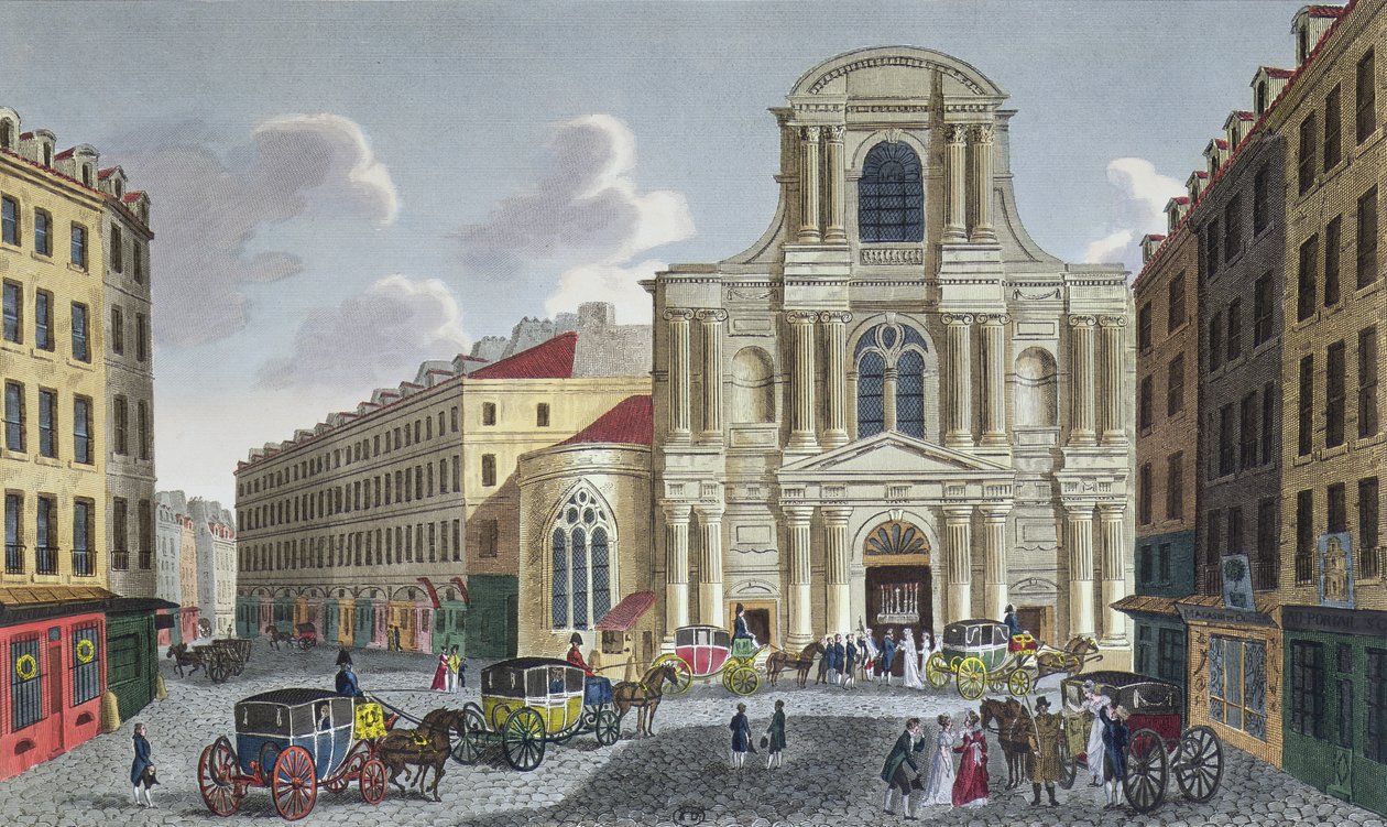 The Porch of Saint Gervais Church by Henri Courvoisier Voisin