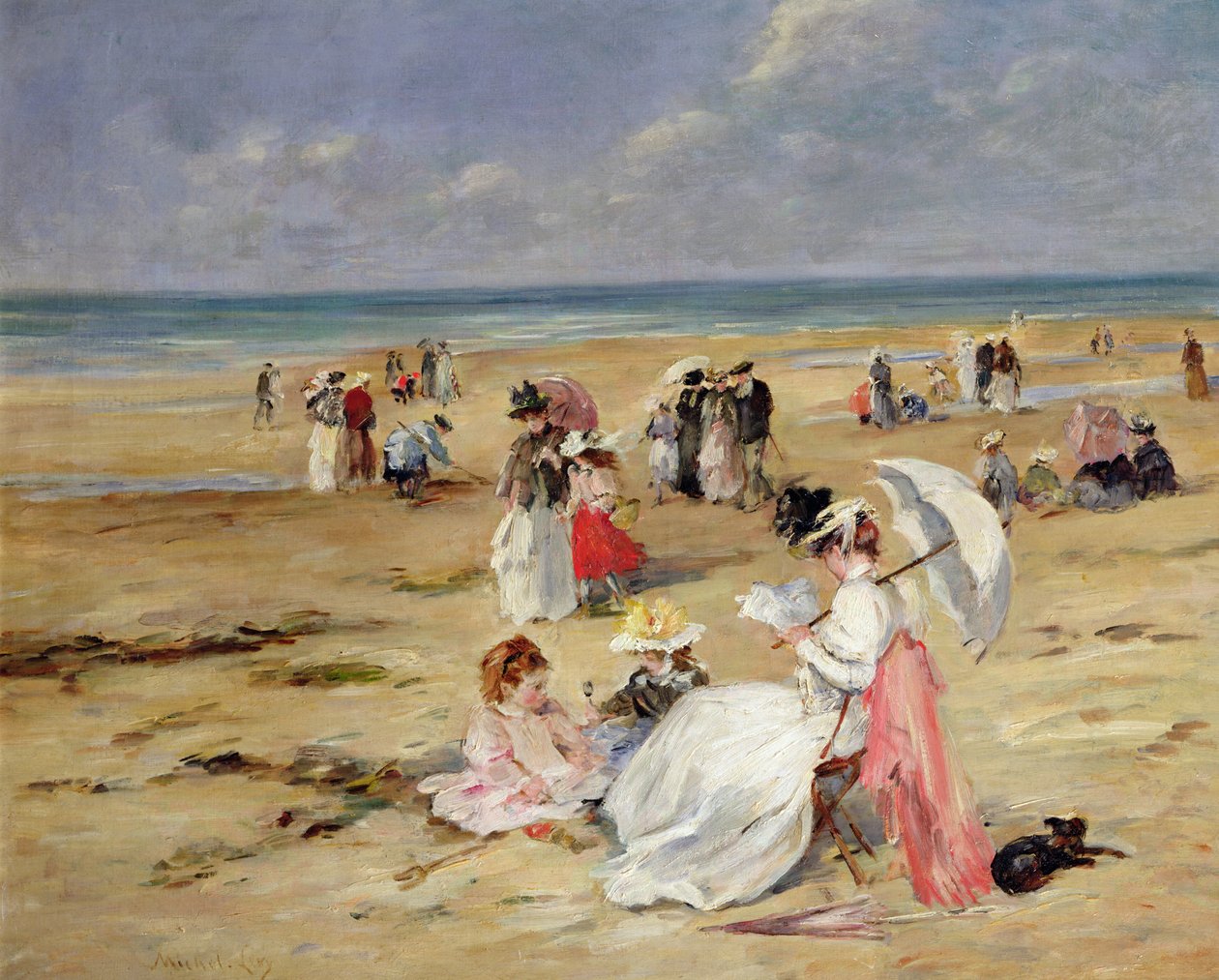 Beach at Courseulles by Henri Michel Levy