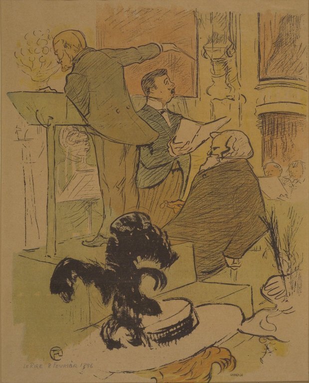 Ambroise Thomas Attending a Rehearsal of Francoise de Rimini from La Rire by Henri de Toulouse Lautrec
