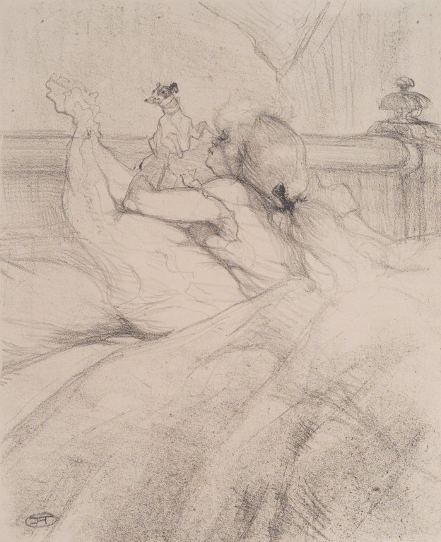 In Bed by Henri de Toulouse Lautrec