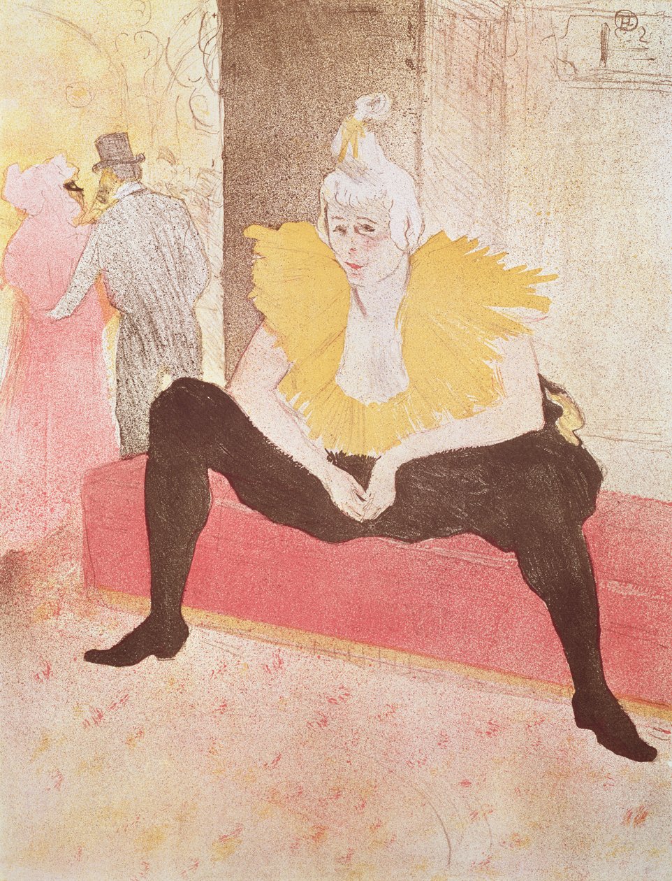 The Clowness Cha-U-Kao Seated, 1896 by Henri de Toulouse Lautrec