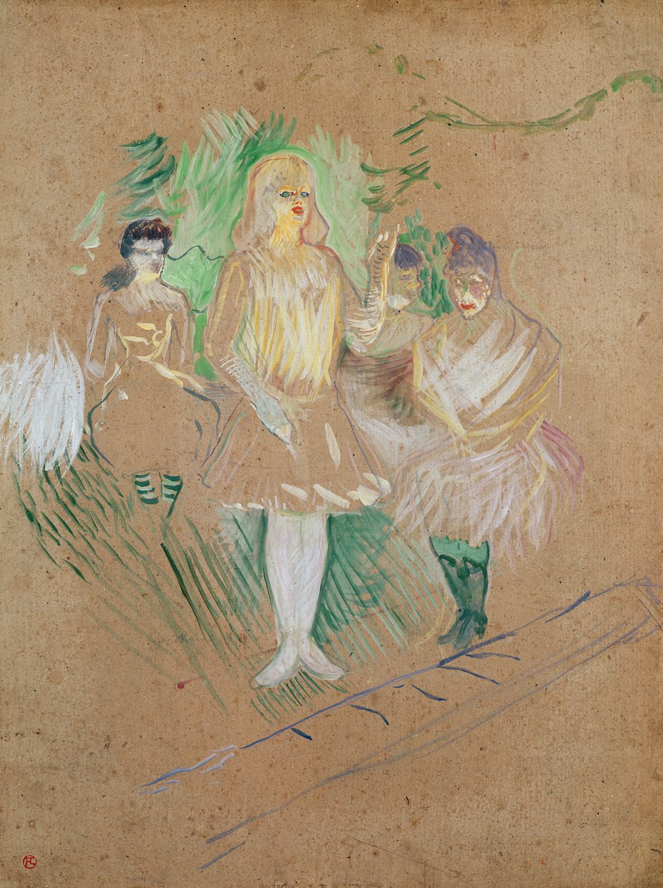 Three Figures at the Folies-Bergères by Henri de Toulouse Lautrec