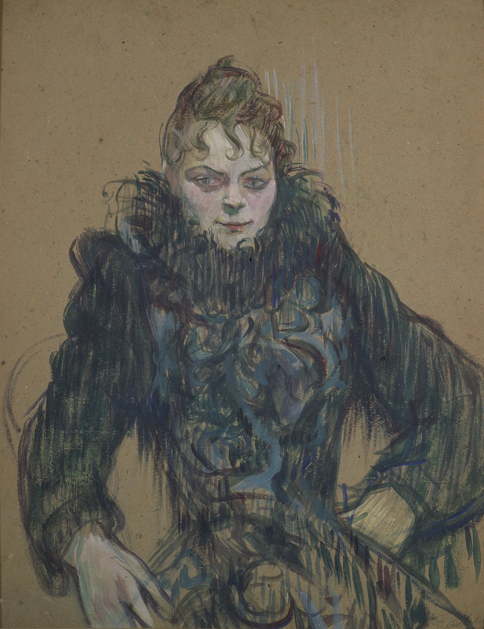 Woman with a Black Boa by Henri de Toulouse Lautrec