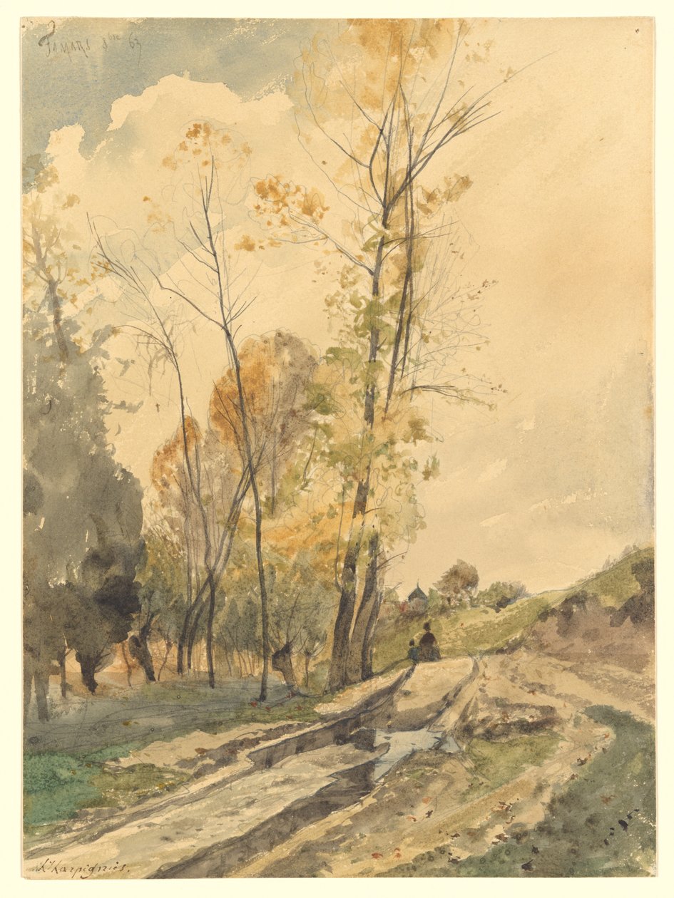 Landscape at Famars by Henri-Joseph Harpignies