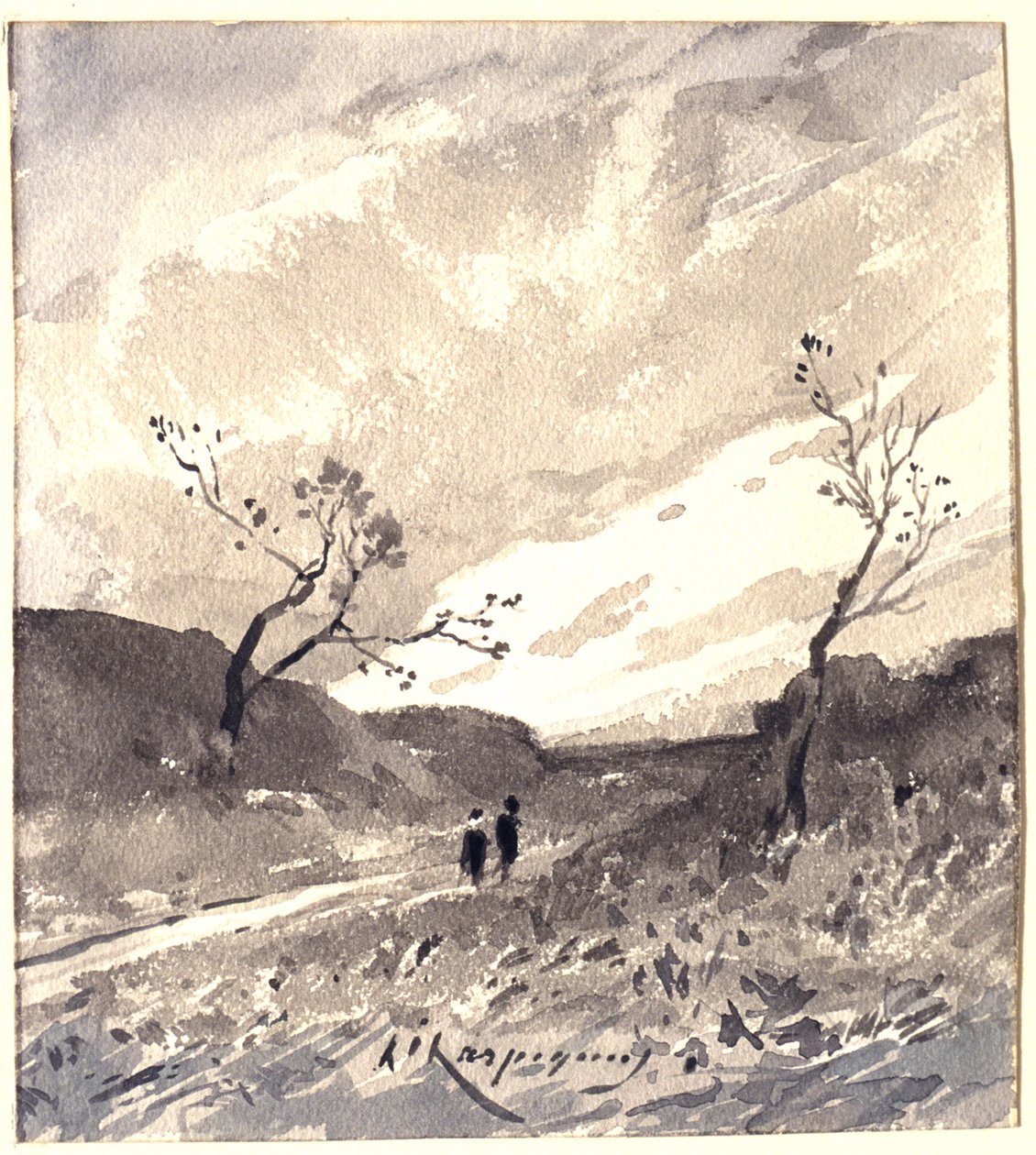 Landscape in Les Landes by Henri-Joseph Harpignies