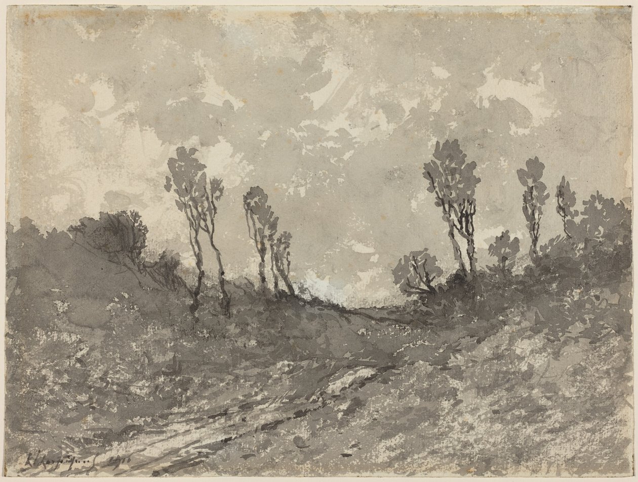 Road at Hérisson by Henri-Joseph Harpignies