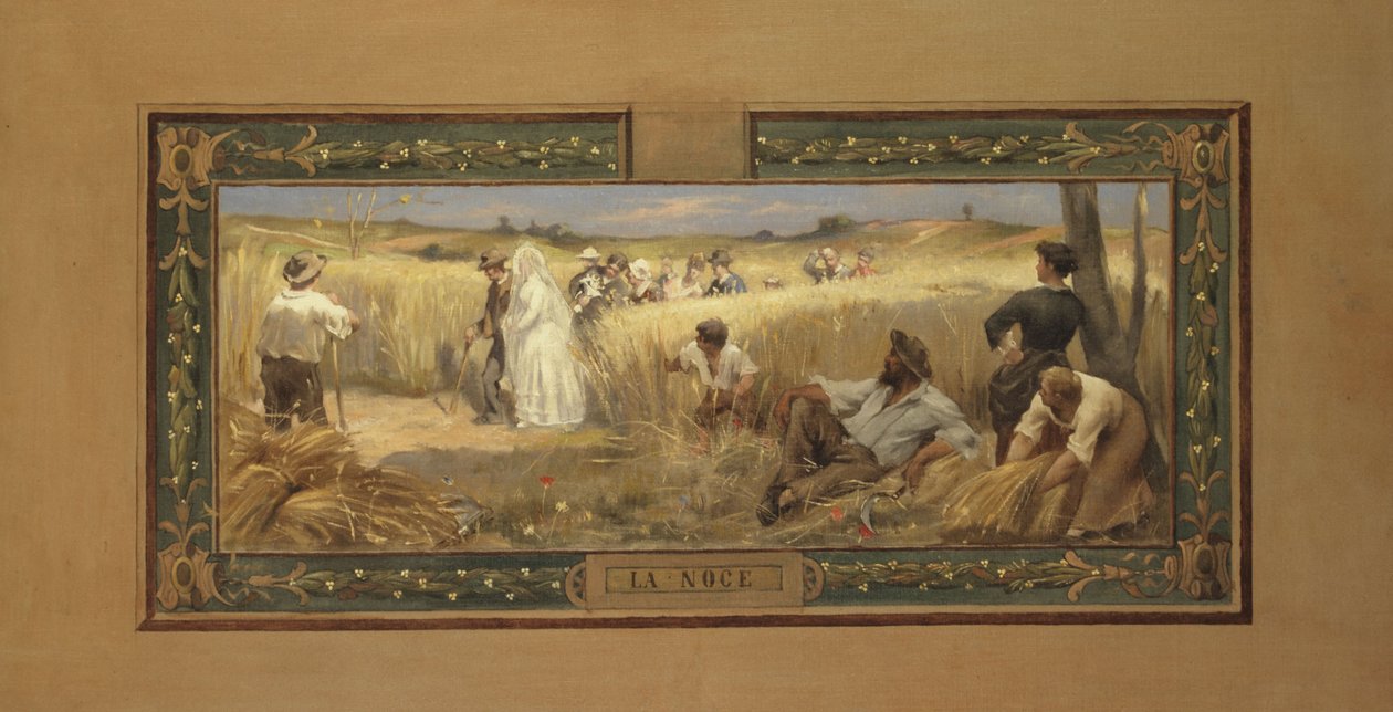 Sketch for the Marriage Hall of the 14th District Town Hall: The Wedding by Henri Adrien Tanoux