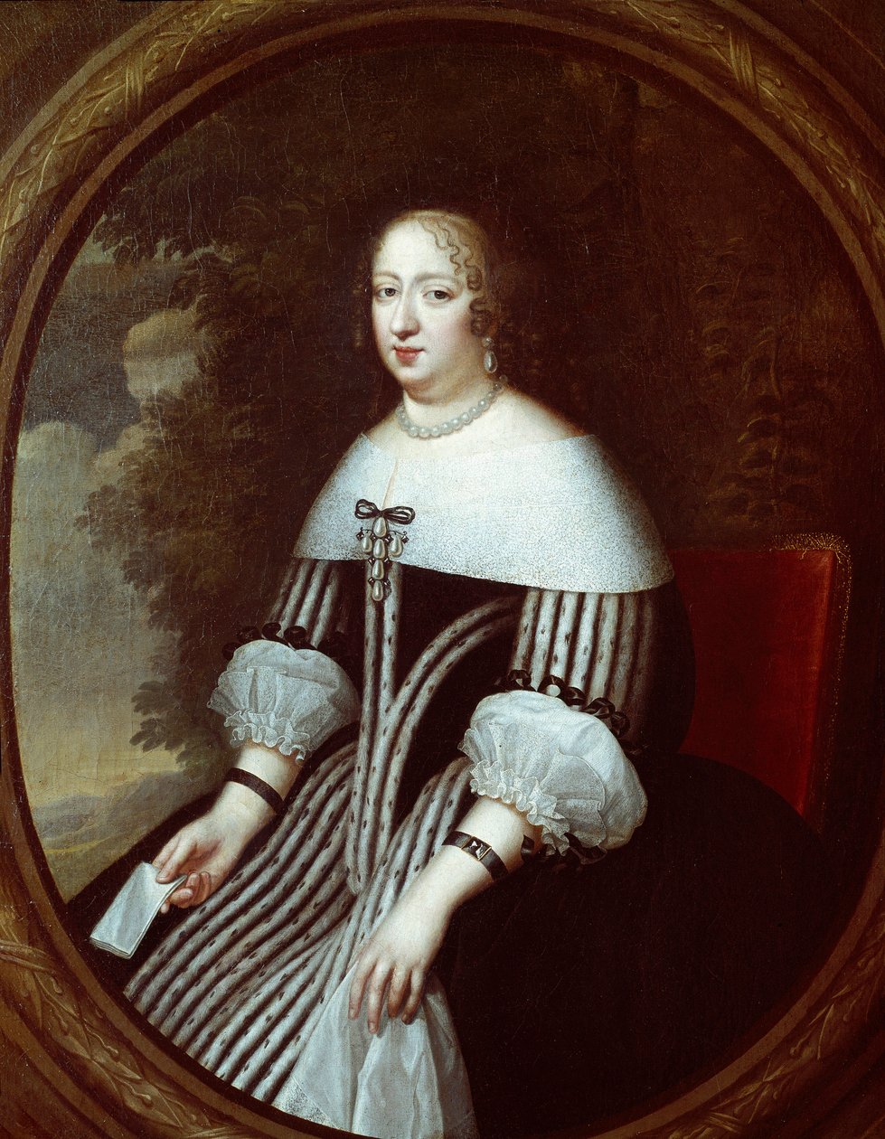 Portrait of Anne of Austria in widow