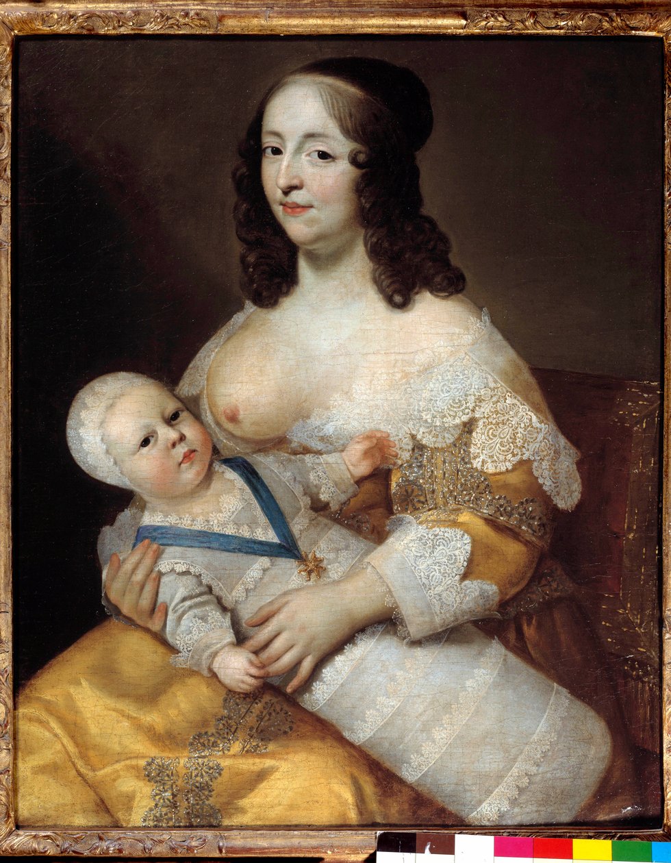 Representation of the Future King Louis XIV as a Baby in the Arms of His Nurse Marie de Longuet de la Giraudiere by Henri Beaubrun