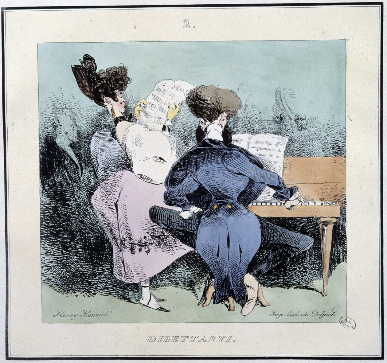Dilettantes (Young People Singing and Playing Piano) - in 