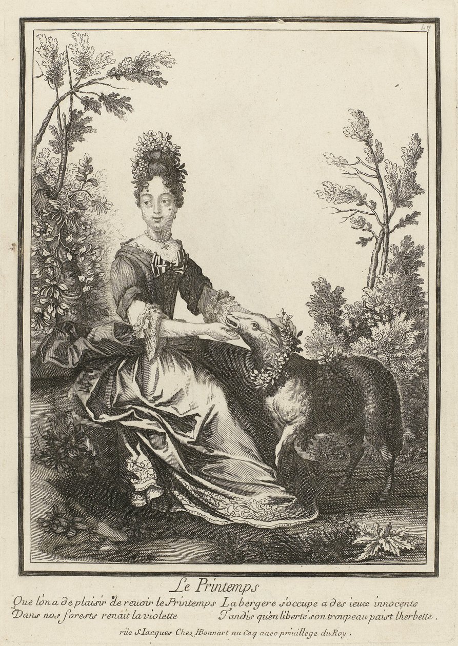 Spring (Personifications of the Four Seasons) by Henri Bonnart (possibly)