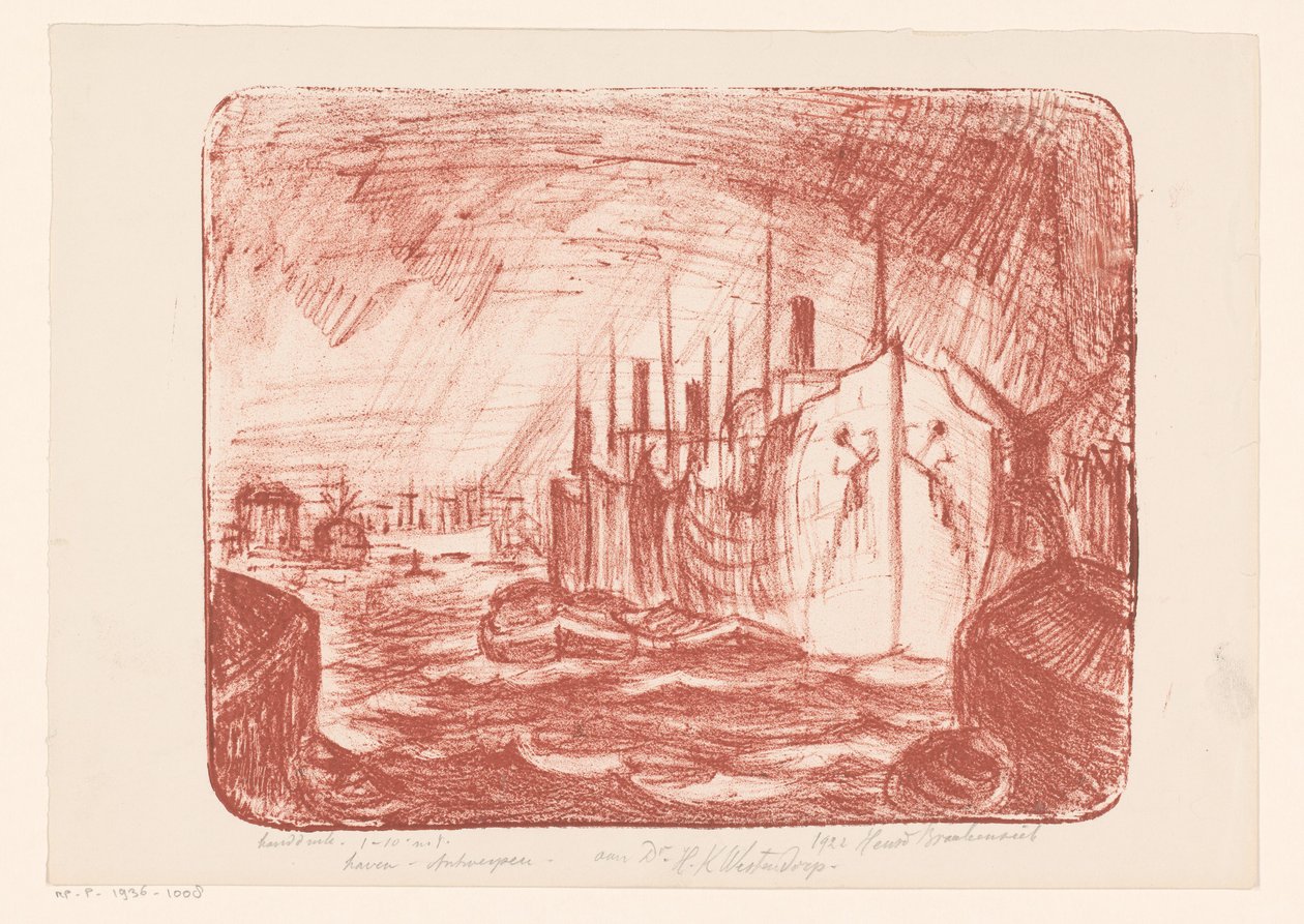 Port of Antwerp by Henri Braakensiek (signed by artist)