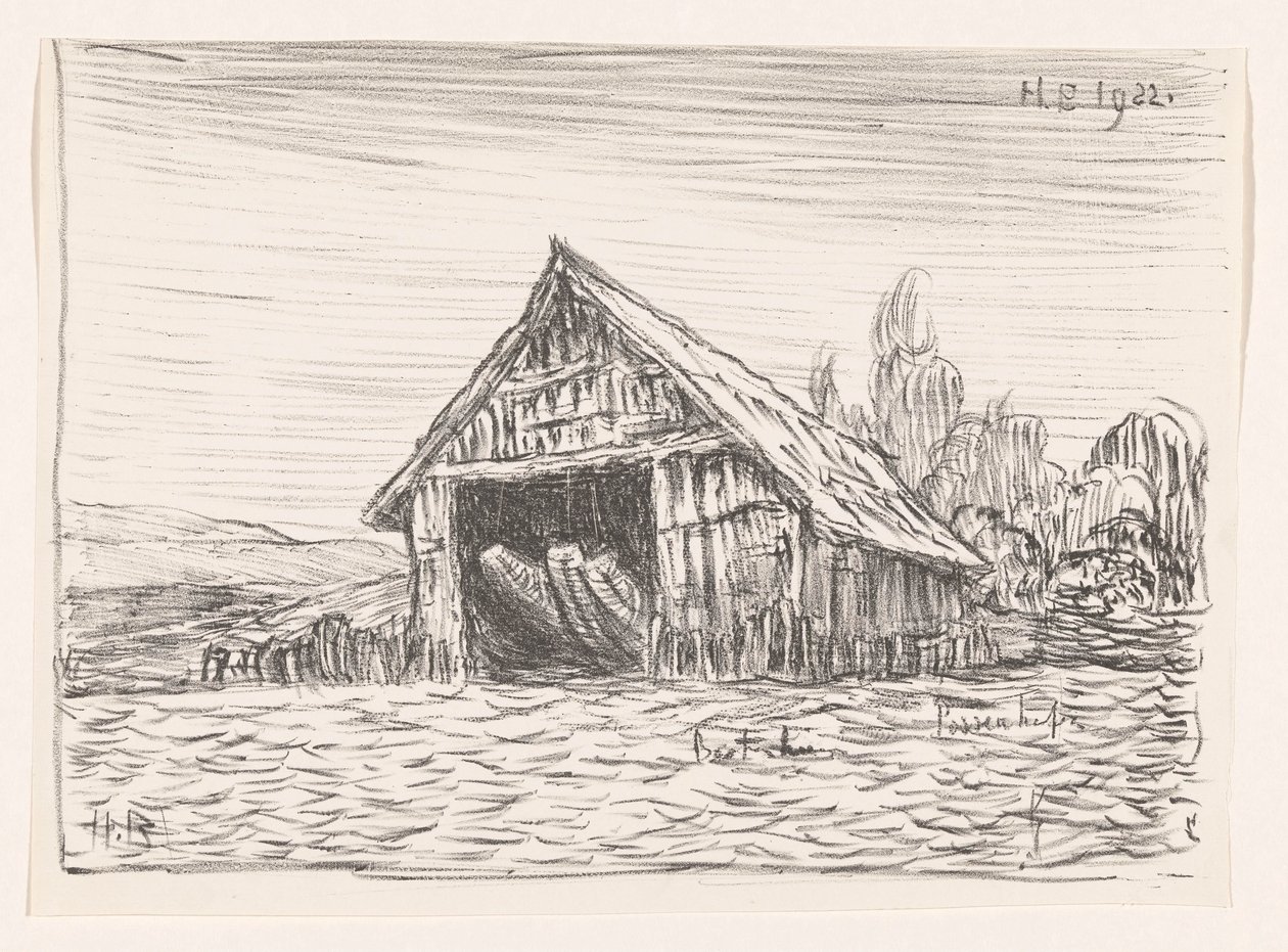 Boathouse in Possenhofen by Henri Braakensiek