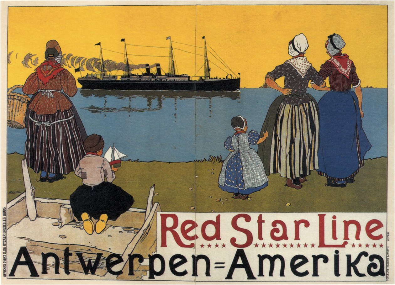 Red Star Line, 1899 by Henri Cassiers