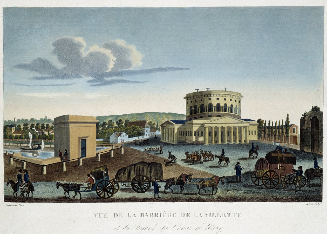 The Barrière de la Villette, circa 1820 - in “Vues de Paris” by Courvoisier by Henri Courvoisier Voisin