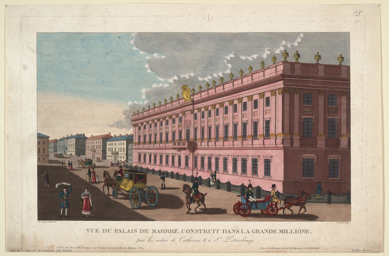 The Marble Palace in Saint Petersburg by Henri Courvoisier-Voisin