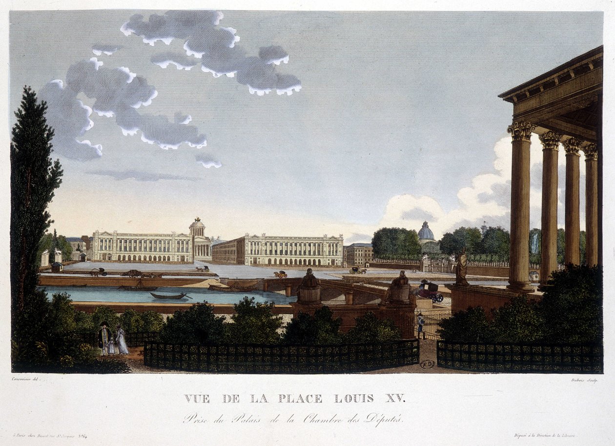View of Place Louis XV - Paris by Courvoisier by Henri Courvoisier Voisin