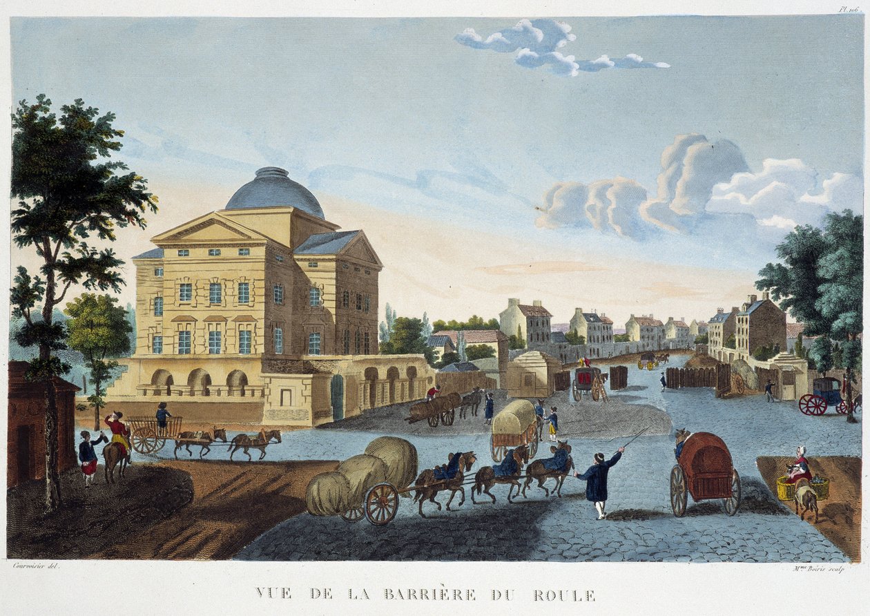 View of the Barrier du Roule - in View of Paris, circa 1810: Les Barriers de Paris by Courvoisier by Henri Courvoisier Voisin