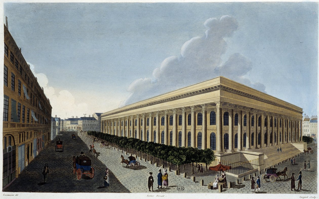 View of the new Bourse and the Tribunal de Commerce - in 