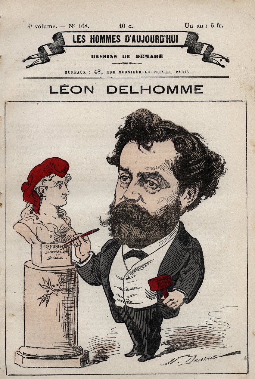 Cartoon of Leon Alexandre Delhomme from 