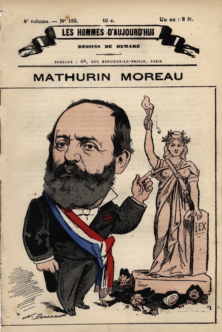 Cartoon of Mathurin Moreau from 