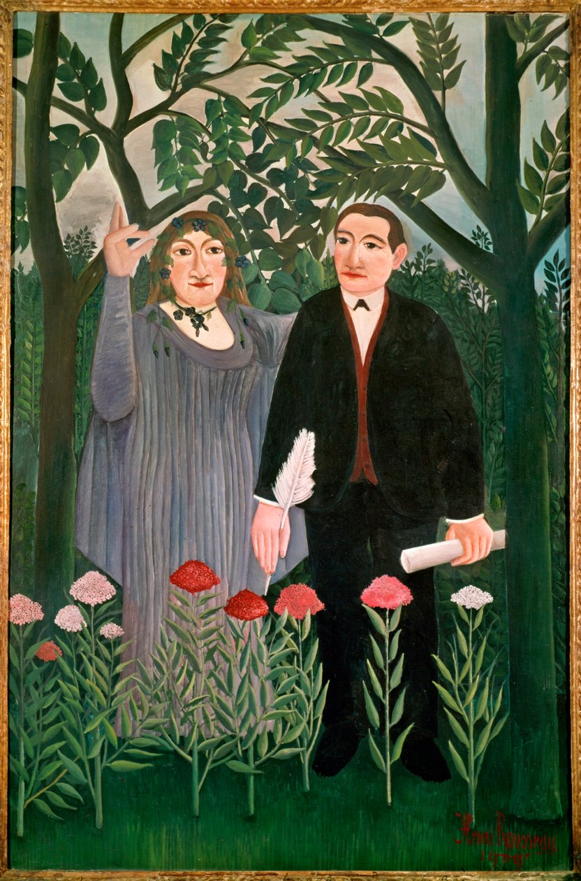 The Muse Inspires the Poet by Henri Emilien Rousseau