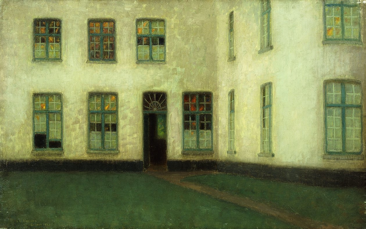 Corner of the Beguines Houses by Henri Eugene Augustin Le Sidaner