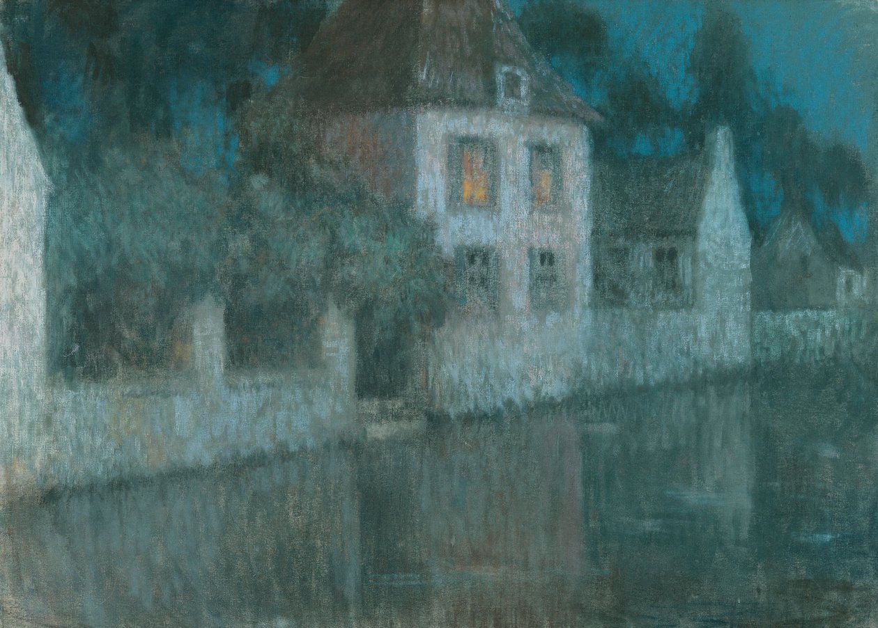 The Canal to Nemours by Henri Eugene Augustin Le Sidaner