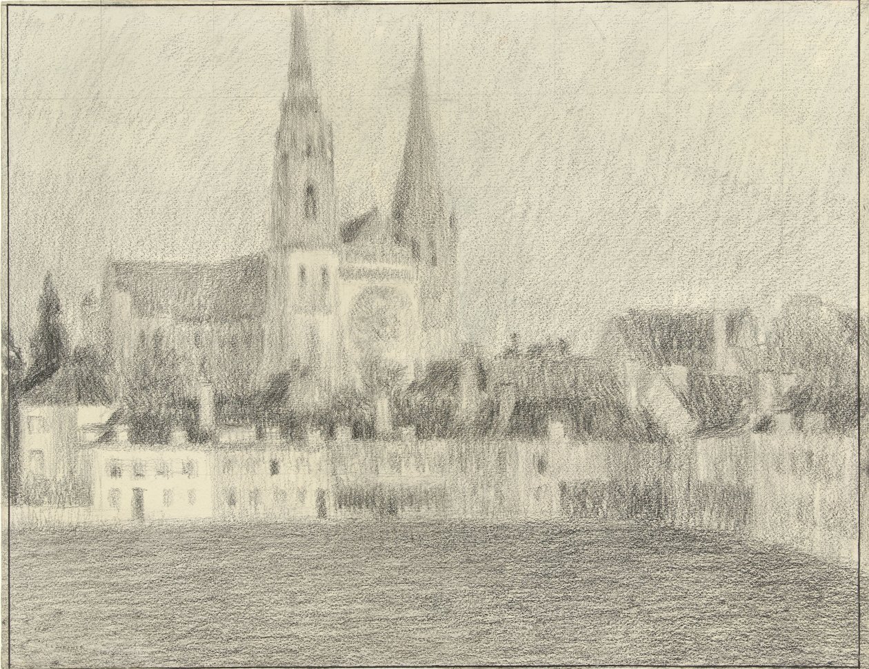 View of Chartres by Henri Eugene Le Sidaner