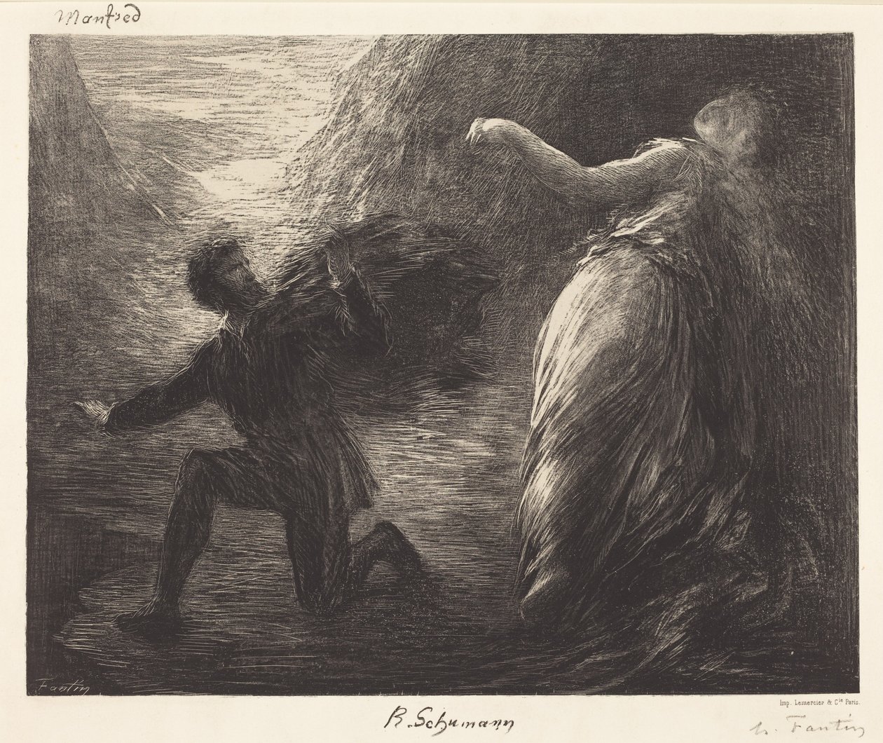 Manfred and Astarte (1st plate) by Henri Fantin-Latour