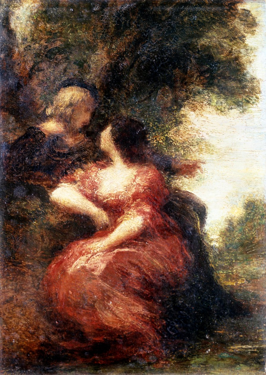 Troubadour and His Lady by Henri Fantin-Latour