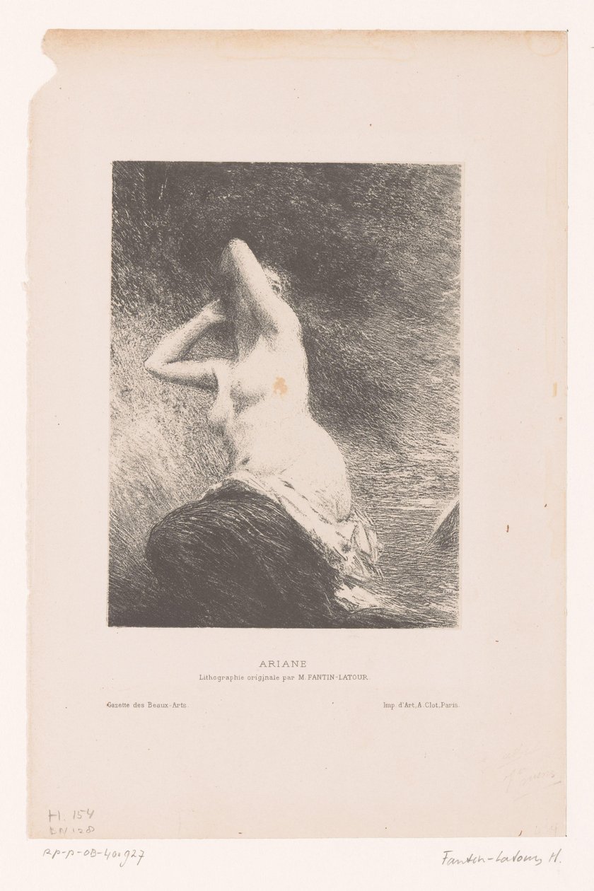 Ariadne Abandoned on the Island of Naxos by Ignace Henri Jean Fantin Latour