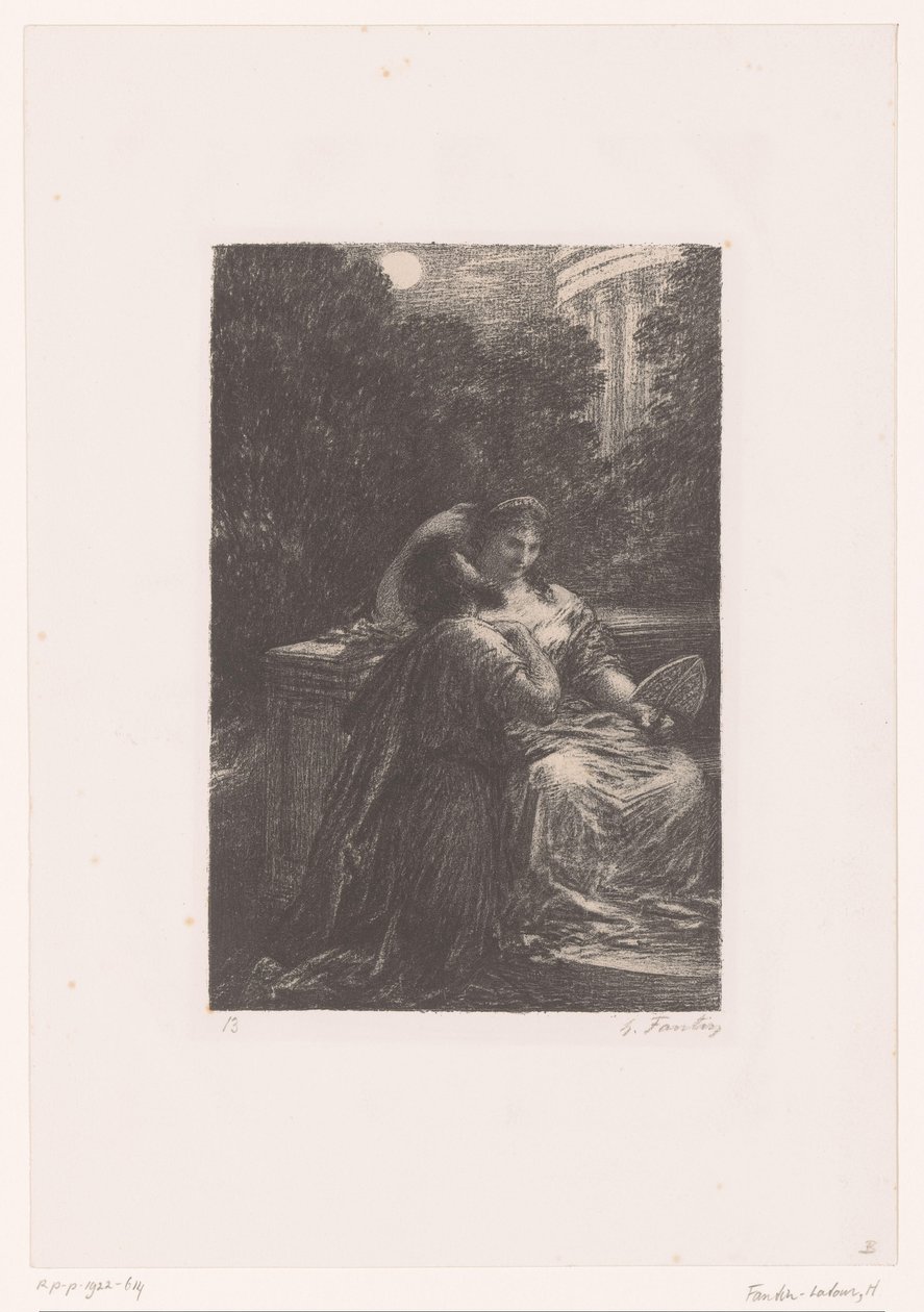 Dido and Aeneas in the Moonlight by Ignace Henri Jean Fantin Latour