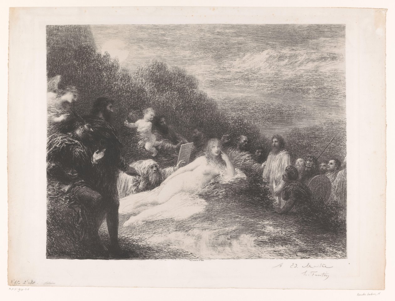 Faust and Mephisto See Helen of Troy by Ignace Henri Jean Fantin Latour
