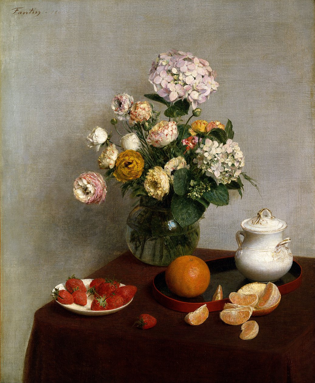 Flowers and Fruit by Henri Fantin Latour